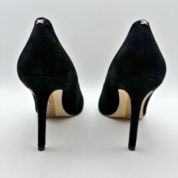 Sam Edelman Womens Hazel Point Toe Pumps US 8 Wide Black Suede Stiletto NIB - Picture 9 of 13